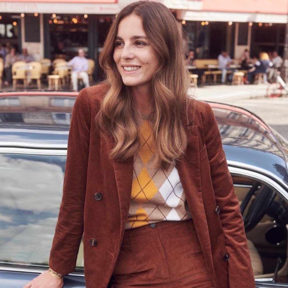 BRAND NEW Sézane Christie Jacket (Moka Corduroy)